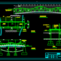 仿藤扶手桥CAD设计图