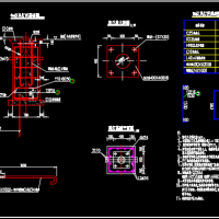 多种高度路灯基础CAD图纸6m，10m，13m,15m路灯手孔井
