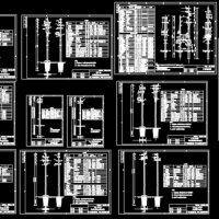 某配电工程10kV杆型设计全套CAD图纸