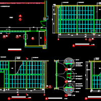 轻钢龙骨隔墙及活动隔墙​等节点大样CAD详图
