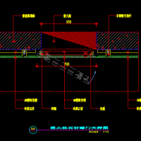 消火栓石材暗门大样CAD设计图纸