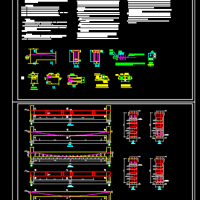 预应力结构梁节点构造CAD大样（跨度18m）