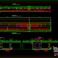 (32+32+32)m双线连续梁预应力钢索布置设计图