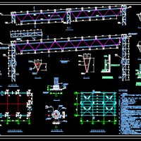 单层临时轻钢结构棚结构设计施工图