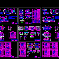 9套常用化粪池CAD设计图纸