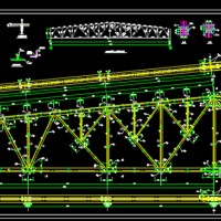 34m跨梯形钢屋架厂房结构设计施工图