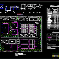 净水厂总平面布置图及斜管沉淀池大样图