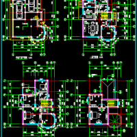 9.30x13.80米三层坡屋顶别墅建筑设计图（八角厅带效果图）