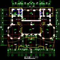 27.60×21.63三层别墅建结水电暖全套图（带效果图）