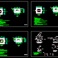 给水管道闸阀井、排气阀井及排泥井CAD设计详图