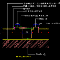 厨房排不沟及地坪CAD大样图