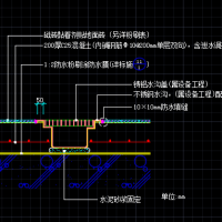 配膳室地坪及截水沟CAD详图