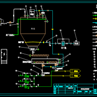 石灰活性炭仓库投加系统流程图及料仓制作图纸