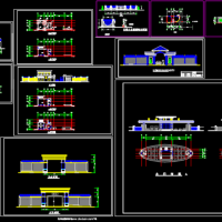 八种大门建筑CAD图纸