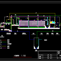 某海产品加工废水处理工艺流程CAD图
