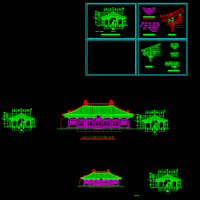 五台山佛光寺大殿CAD立面及剖面图纸
