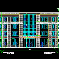 山东某安置区内四层社区服务中心建结水电暖全套图
