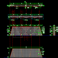 垂直绿化钢板墙设计CAD图