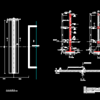 室外防火墙结构设计CAD图