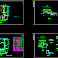 化工企业消防水池及循环水池CAD图纸
