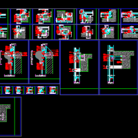 各式玻璃幕墙详细节点图