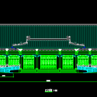 一层歇山仿古游客中心建筑施工图
