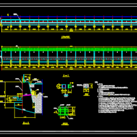 4.2米高石砌重力式挡土墙平立剖面施工图