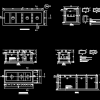 50立方三级沉淀砖砌化粪池CAD图