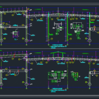 汽车展厅4S店门式刚架钢结构图纸