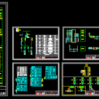 恒压供水ABB变频器一拖二电气CAD图