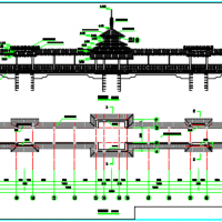 民族风情区风雨桥建筑设计施工图