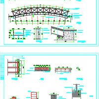 钢拱桥CAD设计图