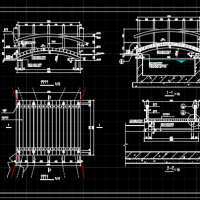 钢结构小拱桥CAD图