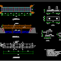 混凝土结构仿木桥CAD图