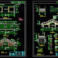钢筋混凝土拱桥及观景平台设计图