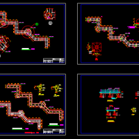 曲桥浸水栈桥CAD施工图