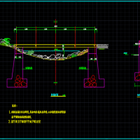 钢结构景桥剖面示意图