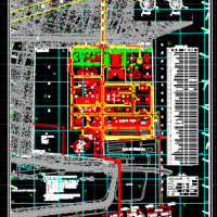 浙江某电厂总平面布置图