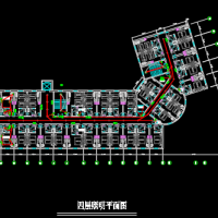 快捷酒店装修电气设计图纸