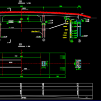 27m+35m+27m三跨预应力连续箱梁人行桥结构图
