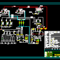 2X6th燃气蒸汽锅炉热力系统CAD图