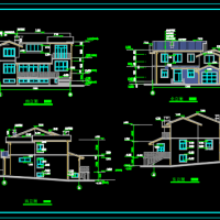 14.04X14.94两层别墅建筑设计图