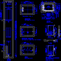 OTIS的无机房电梯样本CAD图