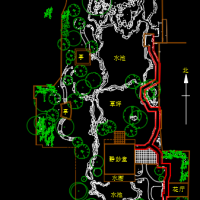 南京瞻园总平面CAD图