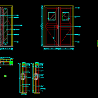 消防箱暗门大样图消防门大样CAD图