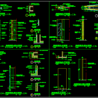多个广告灯箱设计CAD图