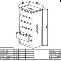 四斗柜五斗柜六斗柜CAD设计图及零件图