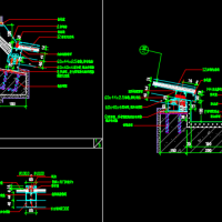 玻璃顶节点细部CAD详图