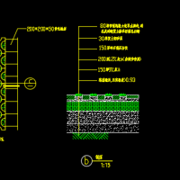 植草砖铺装大样CAD图