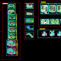 高层公寓楼户型设计图CAD汇总